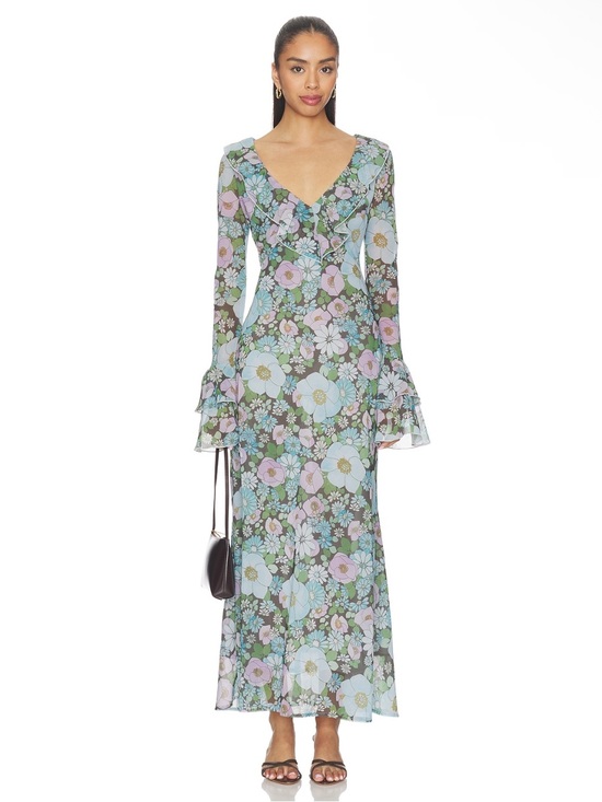 Anthropologie Dresses & Skirts - Sister New York Shellona Maxi Ruffle Bell Sleeve Dress in Vintage Floral Medium